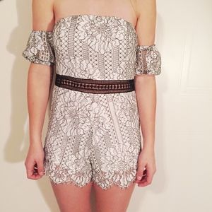 Black & white romper